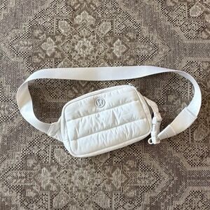 Lululemon Everywhere Belt Bag 1L White Quilt LU9BH0S Crossbody Fanny Pack 8x5.5"